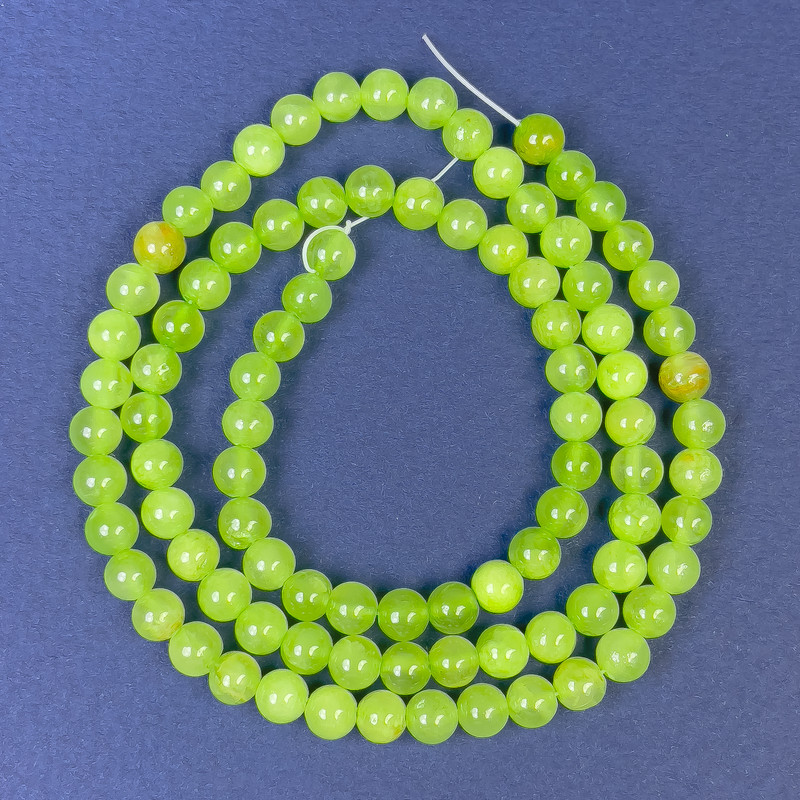 Mărgele din onix, bile netede, diametru 4,5 mm, lungime 40 cm, pe fir