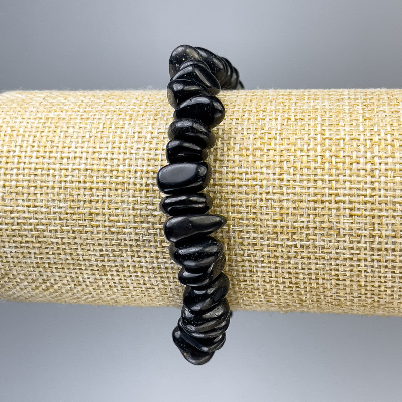 Brățară din agat, tăiată, 10x5 mm, lungime 18 cm, elastică