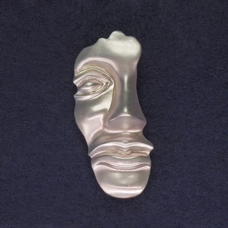 Broșă Accentul Persoanei – culoare argintiu, 55×24 mm, metal argintiu