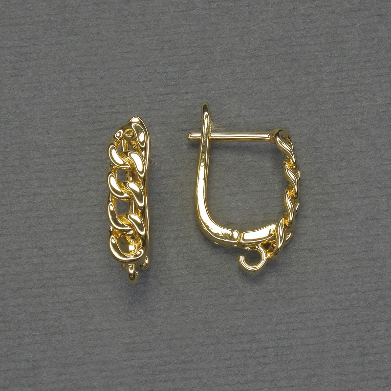 Știfturi pentru cercei din metal auriu 18×4 mm – pereche