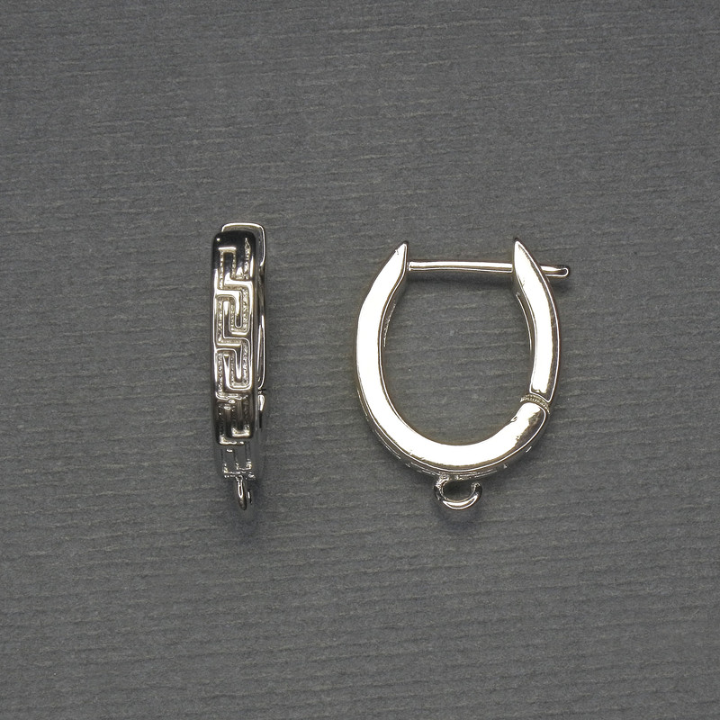 Știfturi pentru cercei din metal argintiu 18×3 mm – pereche