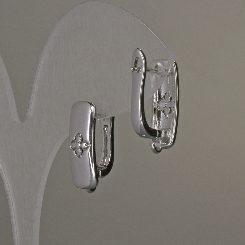 Швензи для сережок сріблястий метал 17Х6мм+ - пара