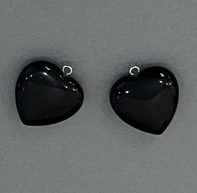 Pandantiv Inimă din agat 25×25×27 mm+