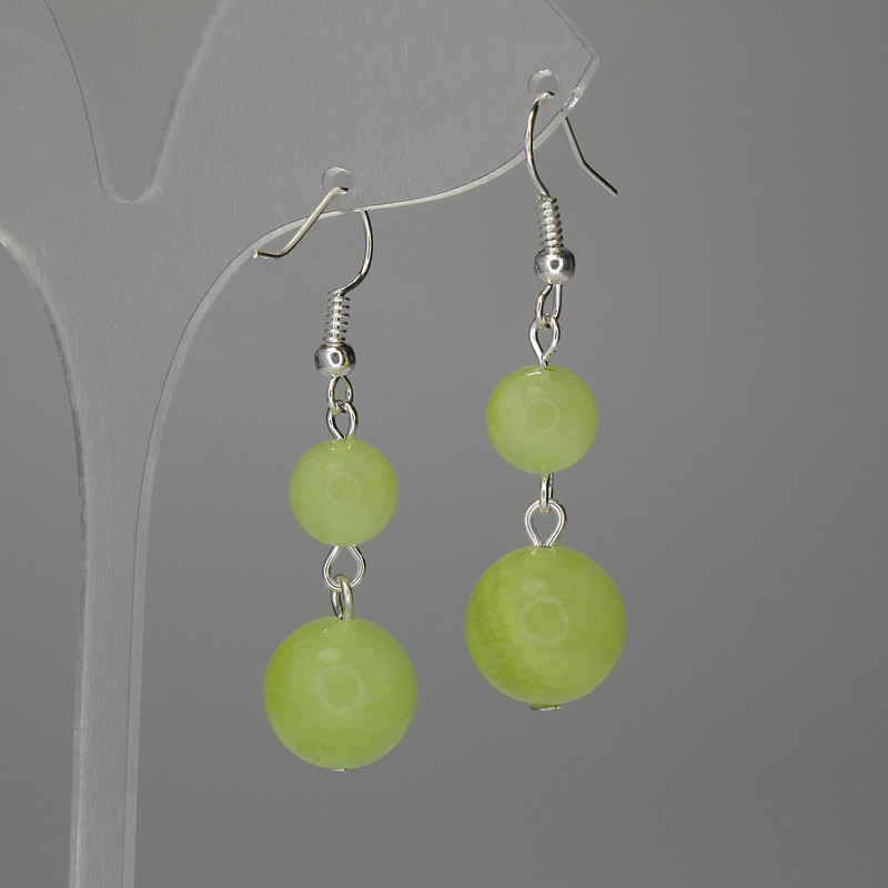 Cercei din Onix, bile netede de 12 mm ± 8 mm ±, lungime 45 mm ±