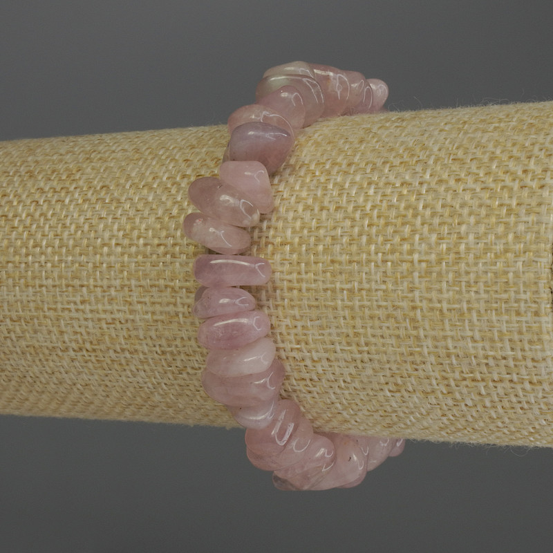 Brățară din cuarț căpșună, facetată, diametrul 10-14×5 mm, lungimea 18 cm, elastică