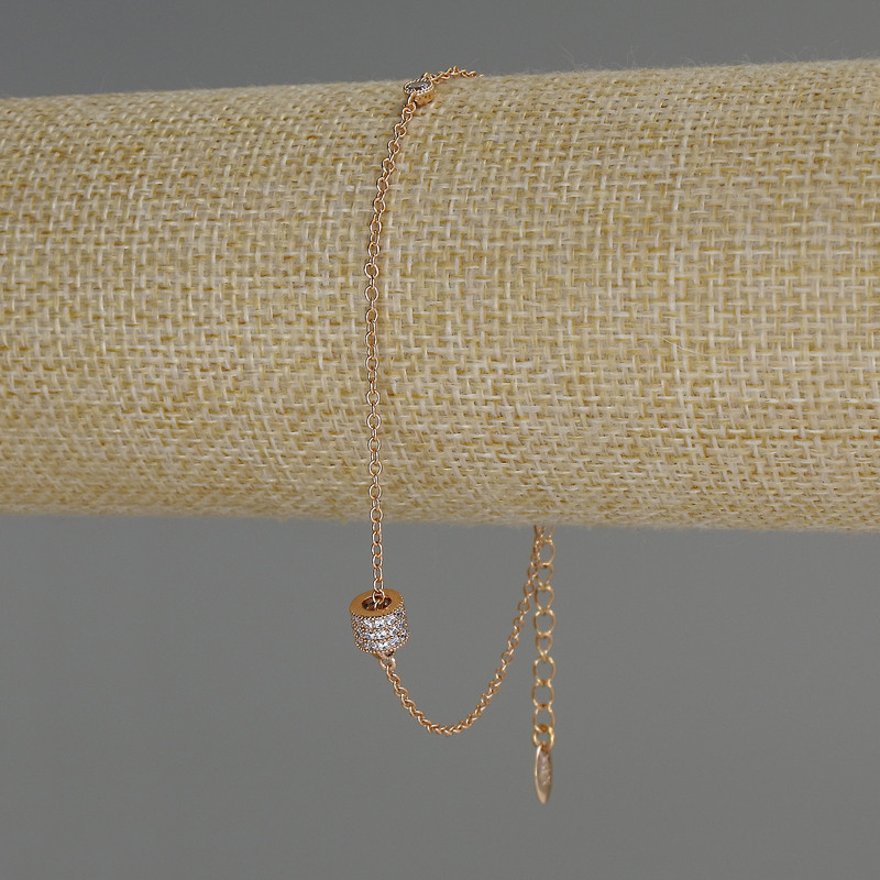 Brățară Xuping placare cu aur 18K, grosime 1,0 mm, lungime 19-25 cm cu lanț de extensie