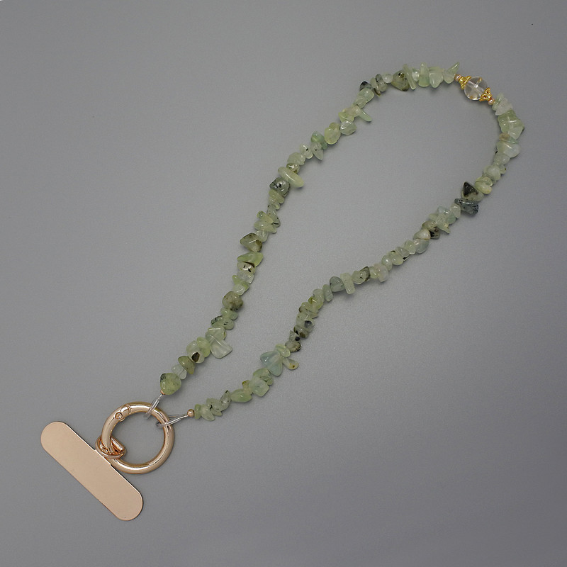 Breloc lanț cu prenit — fragmente de prenit 4-10×2-4 mm ±, inel diametrul 24 mm, lungime 24 cm