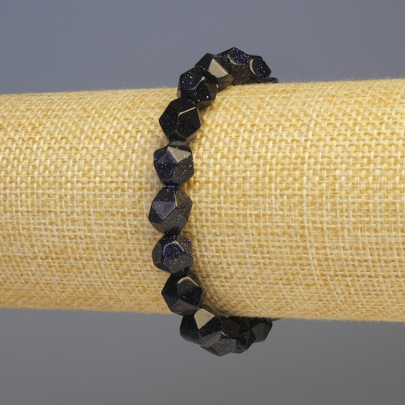 Brățară cu aventurin albastru „Nisip Albastru”