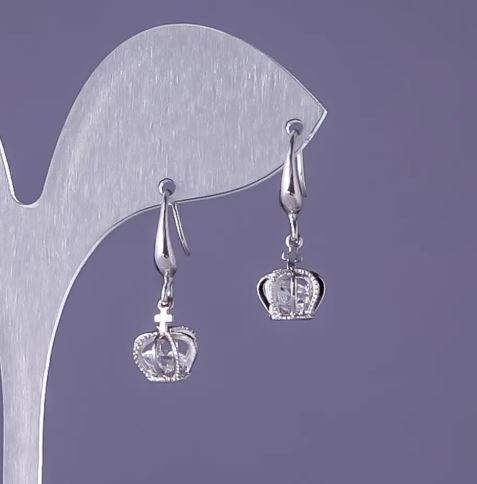 Cercei Coroană, lungime 22 mm