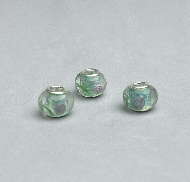 Mărgea Pandora din plastic, diametrul 14×10 mm, gaură de 4,5 mm, set de 6 buc.