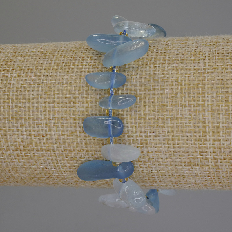 Brățară din acvamarin «Fluture»