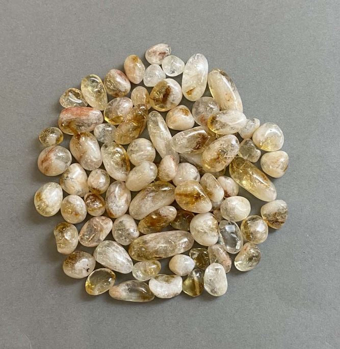 Fragmente naturale de citrin, fațetate, fără gaură, 9–20×8–10 mm ± (pentru 100 g ±)