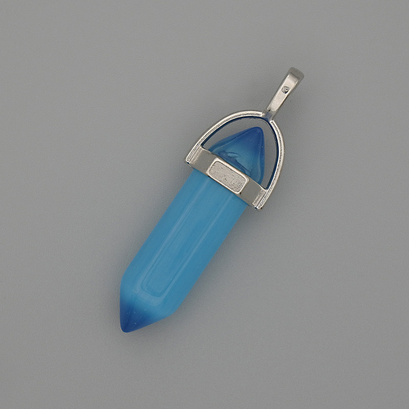 Pandantiv «Ochi de pisică» în formă de cristal hexagonal, sferă, 8x31x41 mm+