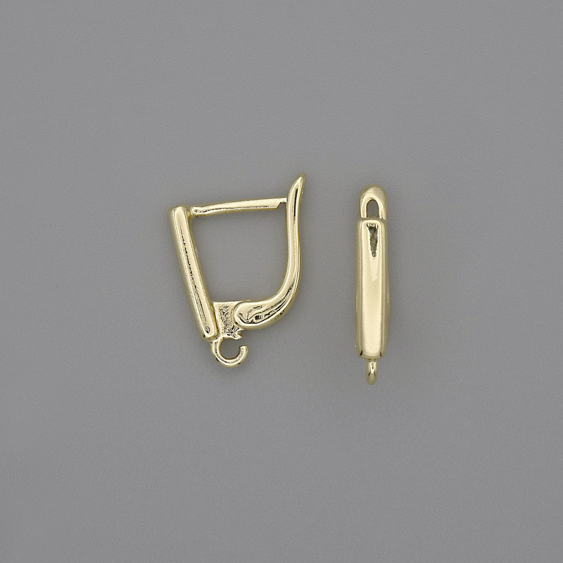 Швензи для сережок золотистий метал 15х3мм+ - пара