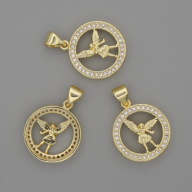 Кулон Ангел 16мм+-, довжина 22мм+- золотистий метал