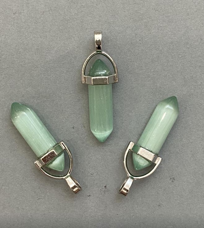 Pandantiv «Ochi de pisică» hexagonal cristal sferă 8×31×41 mm+