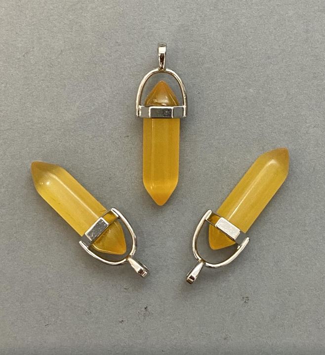 Pandantiv «Ochi de pisică» hexagonal, din cristal, sferă 8×31×41 mm+