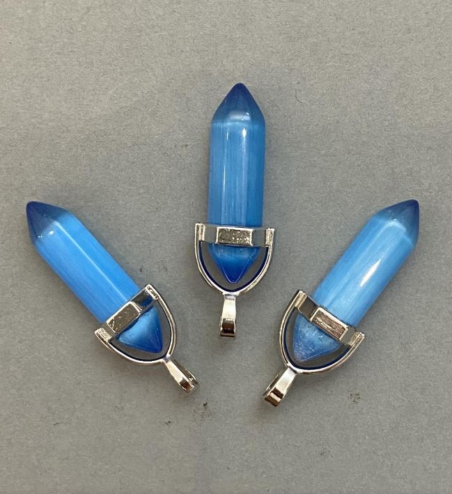 Pandantiv «Ochi de pisică» hexagonal, cristal, 8×31×41 mm+