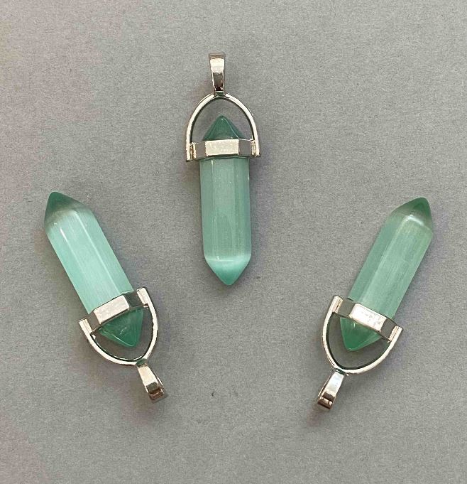 Pandantiv «Ochi de Pisică» hexagonal, cristal, sferă 8×31×41 mm+