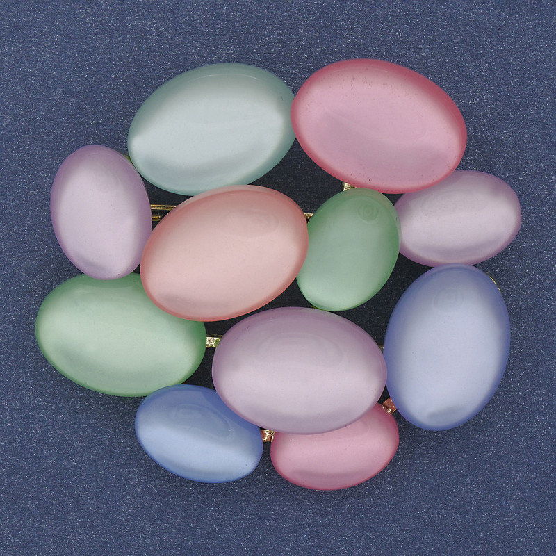 Broșă-pendulă Accent multicolor – ochiul pisicii, metal auriu, 49×45 mm+