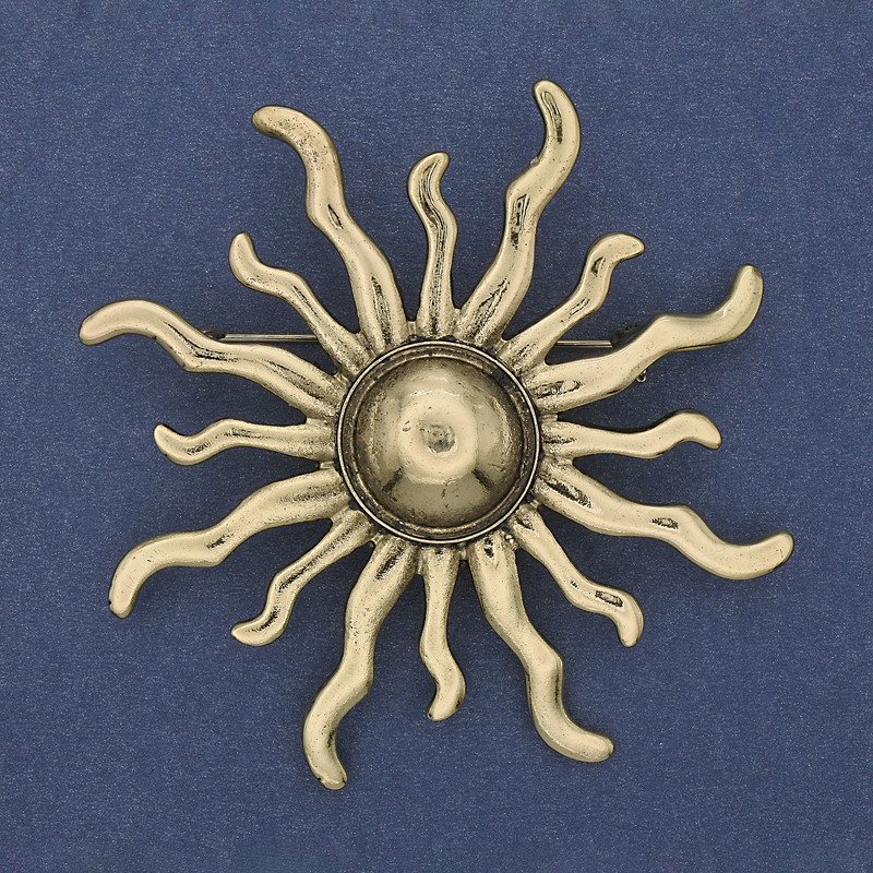 Broșă «Iarilo» metal auriu 69 mm+