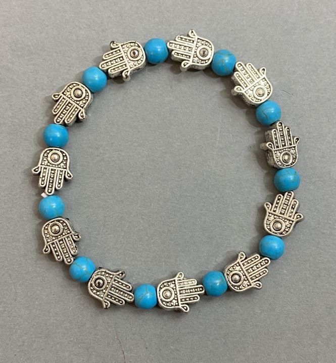 Brățară cu turcoaz, inserție «Palma»