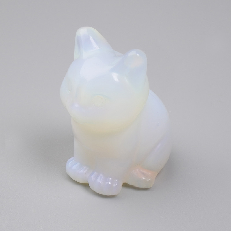 Statuetă suvenir Pisică din piatră lunară 40×30×23 mm+