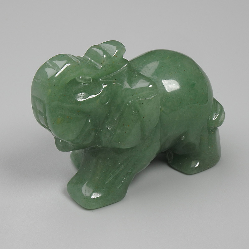 Statuetă suvenir cu elefant din nefrit 55x35x26mm+