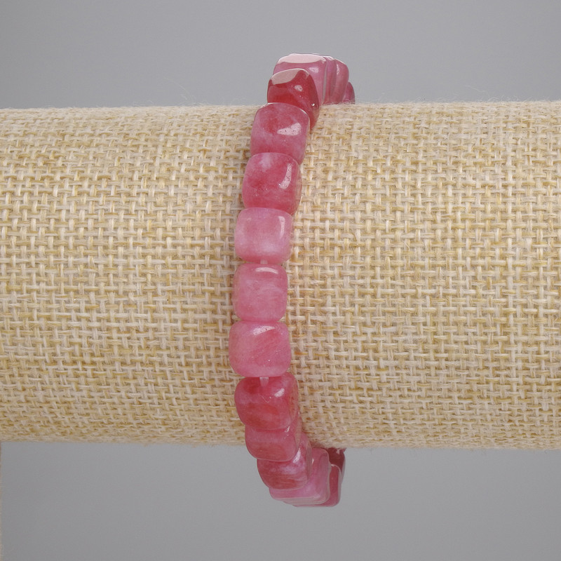 Brățară din turmalină – cuburi, 8 mm, lungime 18 cm, pe elastic