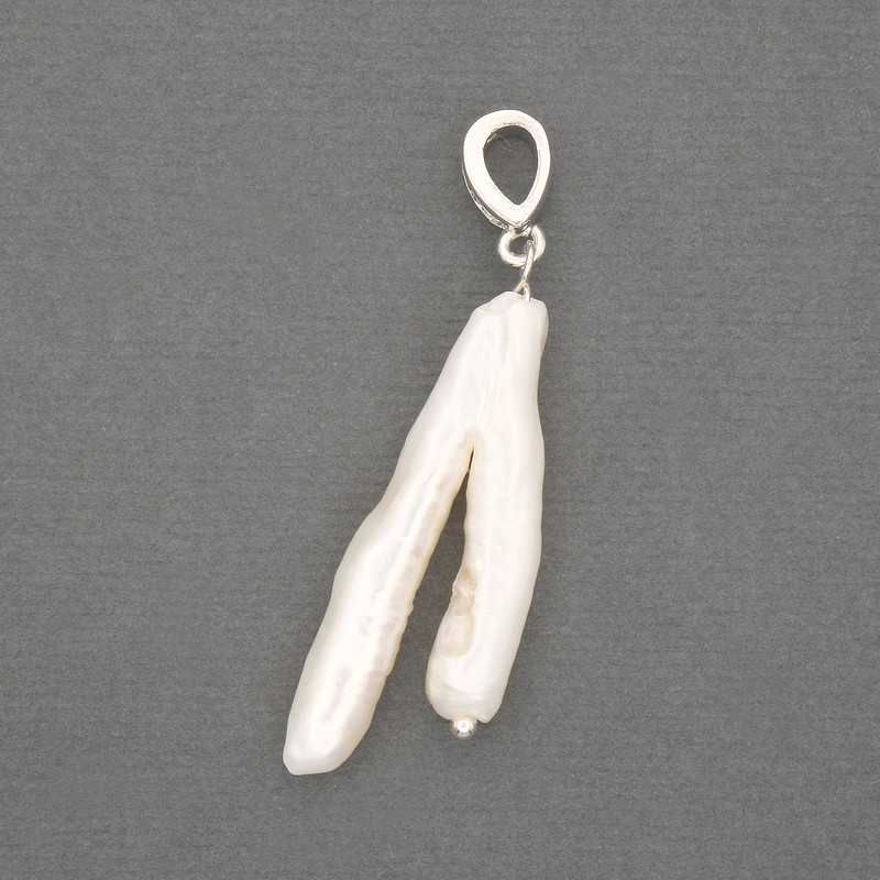 Pandantiv cu perlă barocă, nuanța «benzină» 21-33×15-17 mm, lungime 40 mm ± (mărimi asortate)