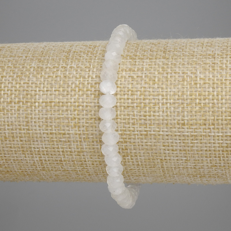 Brățară din cristal de munte, rondel tăiat, diametrul 6×4 mm, lungime 18 cm, elastic