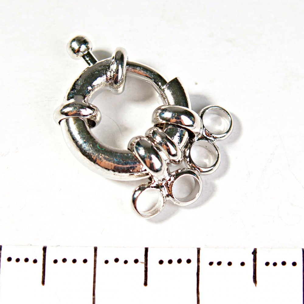 Închizătoare pentru mărgele și brățări, în formă de inel pe 2 fire