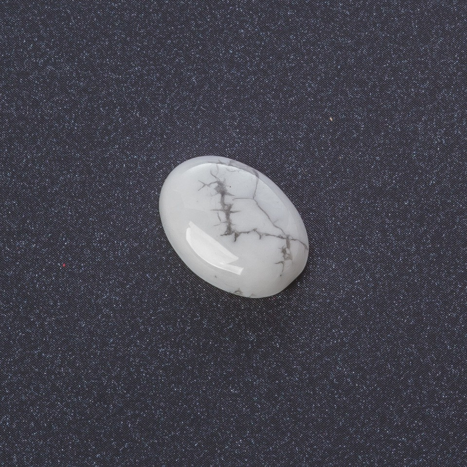 Furnitură cabochon kaholong natural, piatră 18×13 mm (+/-)