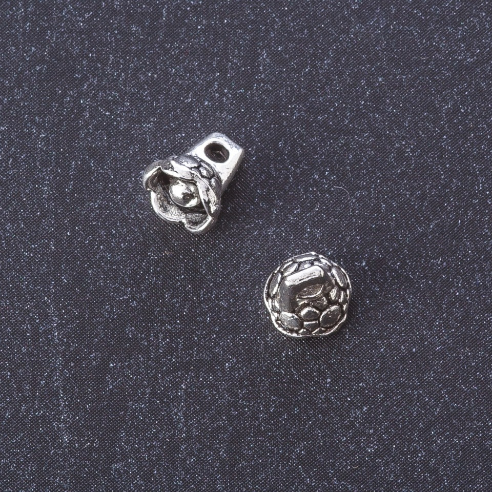 Pendentiv clopot argintiu, 8 mm, pentru bijuterii