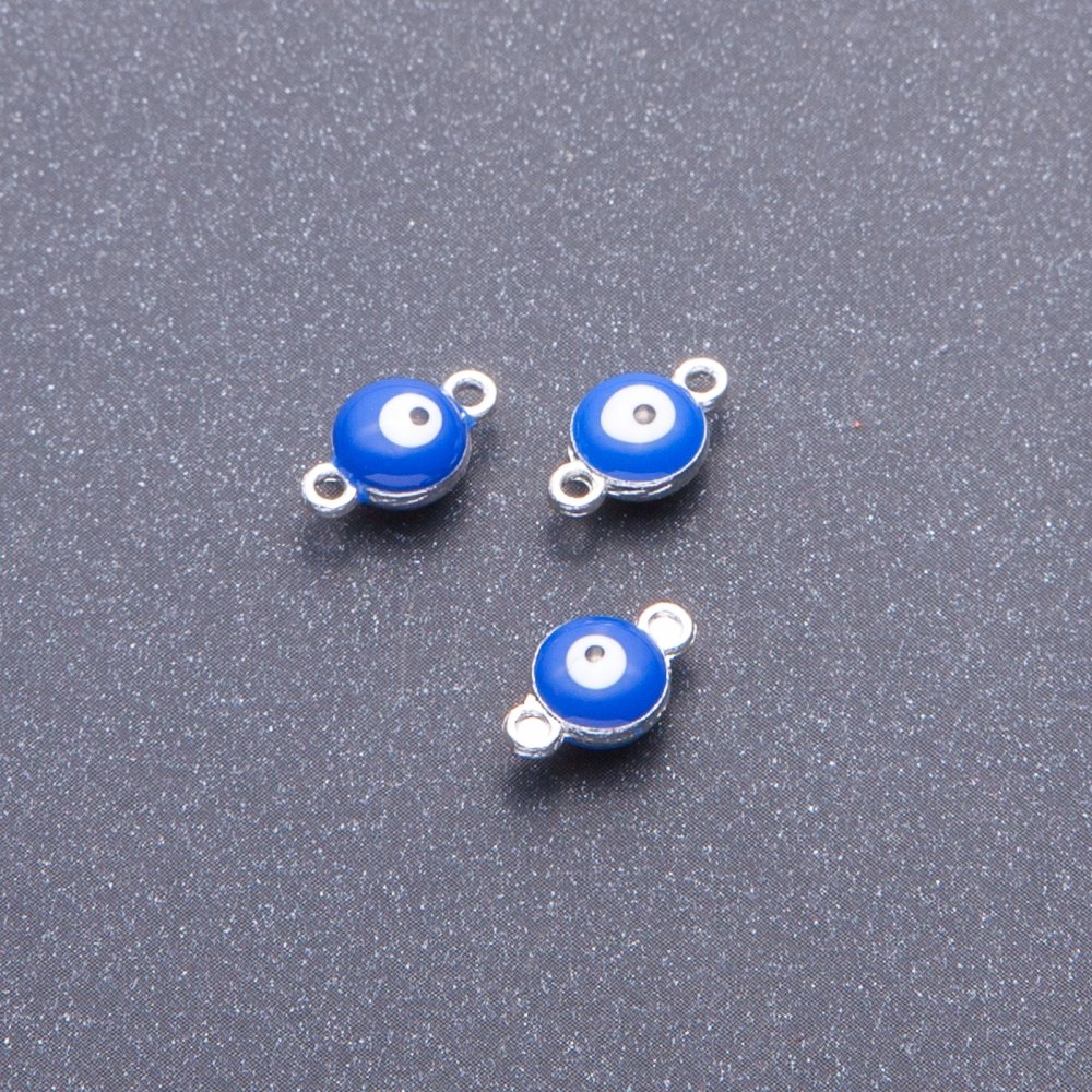 Conector Ochi, metal gri-albastru, diametru 7 mm, lungime 12 mm, ambalare 12 buc