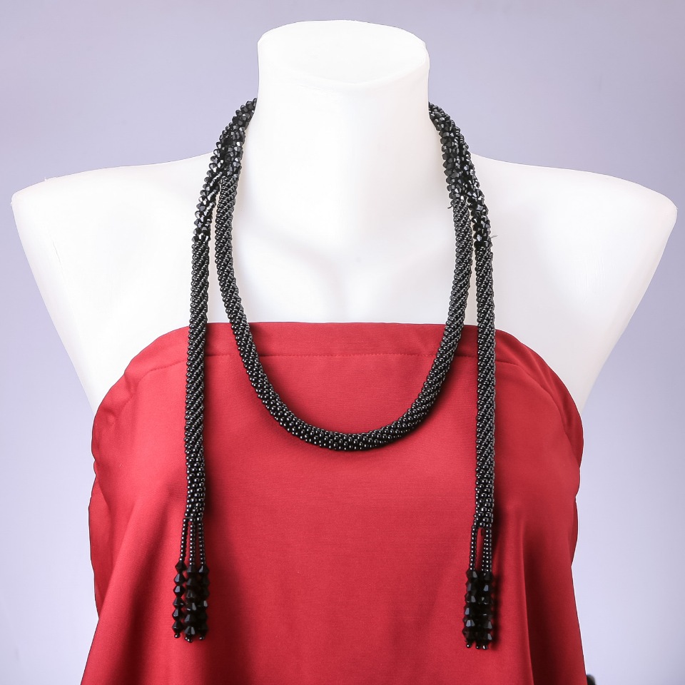 Șnur de iută transformabil Lariat «agat» (artificial), diametrul 10 mm, lungimea 160 mm