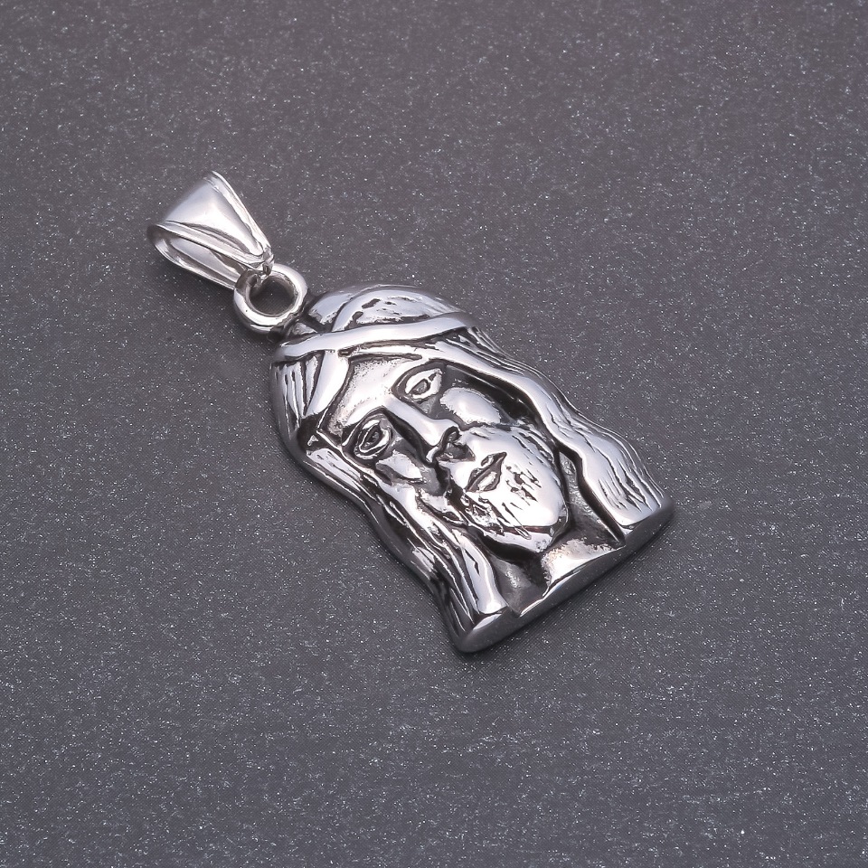 Кулон Лик сірий метал 20х37х45мм