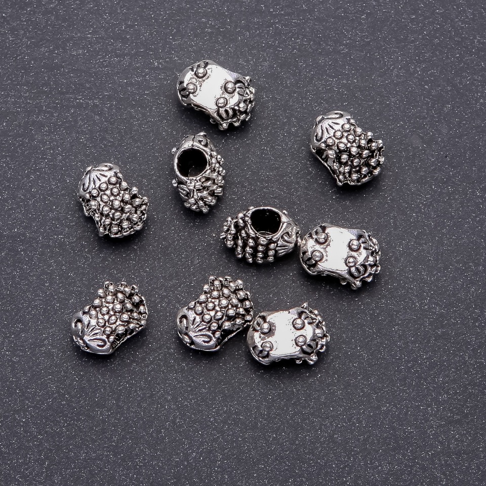Mărgea inserție Pandora Arici, diametrul 13x10 mm, diametrul găurii 4,5 mm, fațetat, 20 g +/- 9 buc