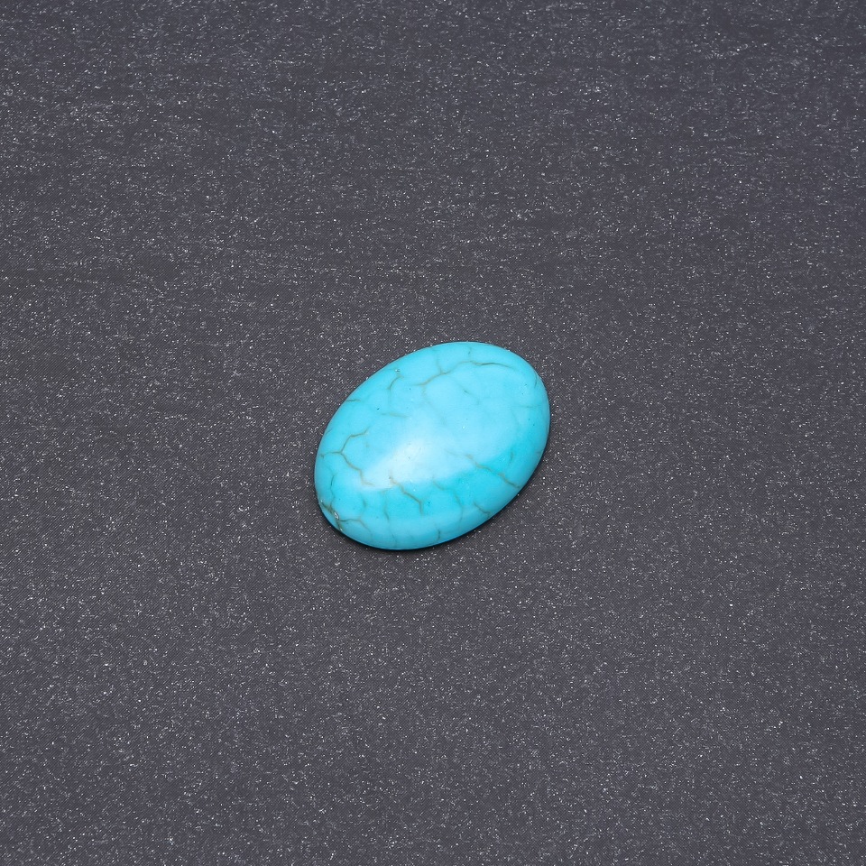 Cabochon piatră „Turcoaz” (presat) 25×18 mm