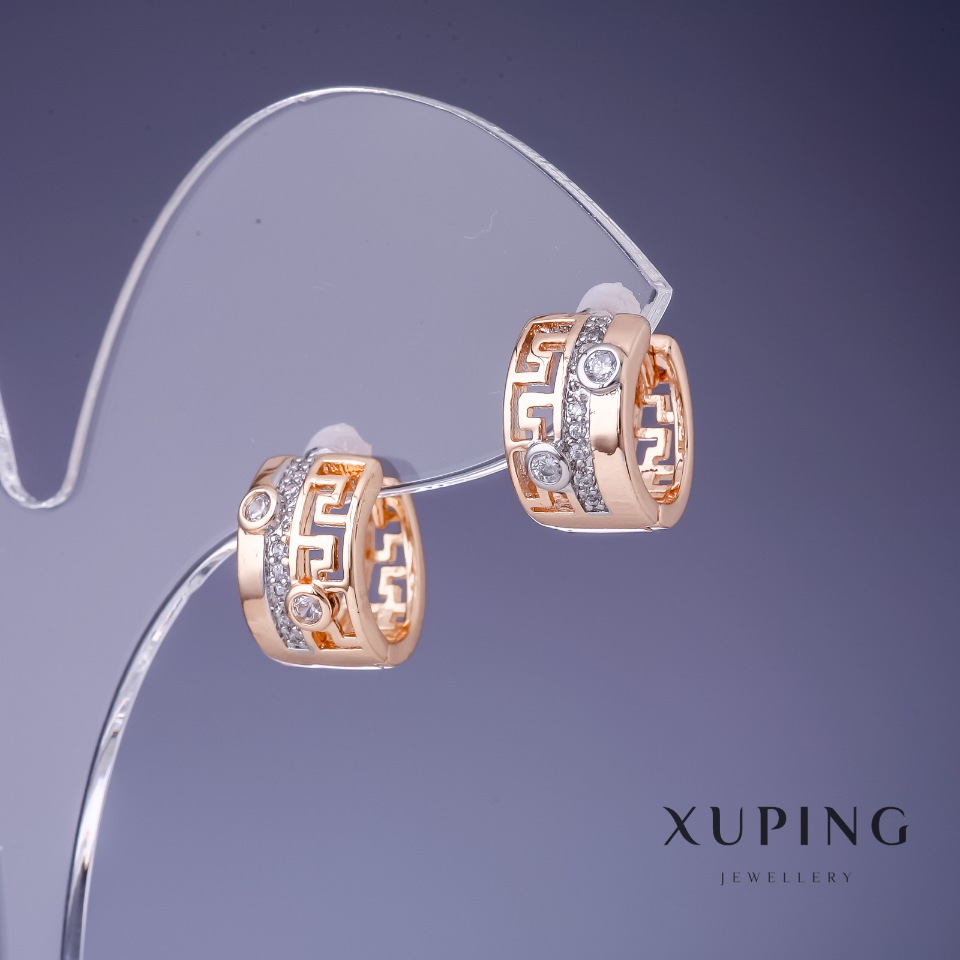 Cercei Xuping 7x13 mm «placare cu aur 18K»