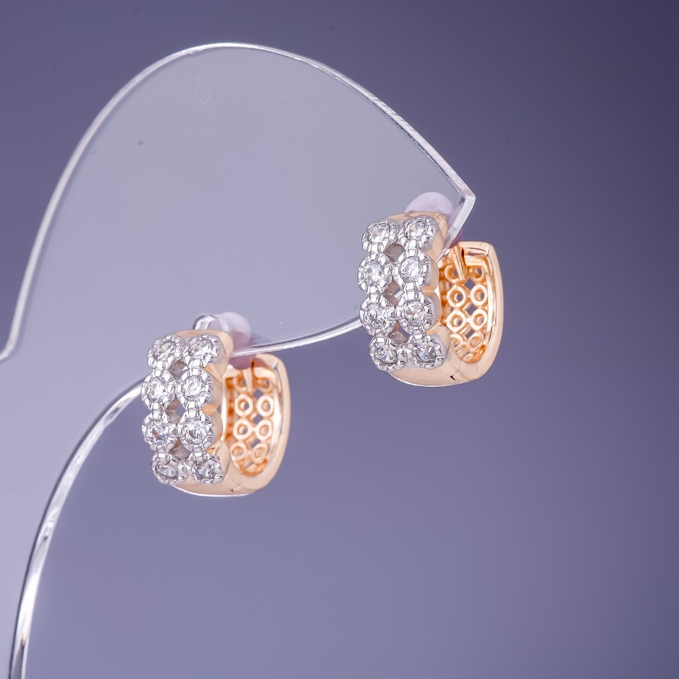 Cercei Xuping 6x12 mm "placare cu aur 18K"