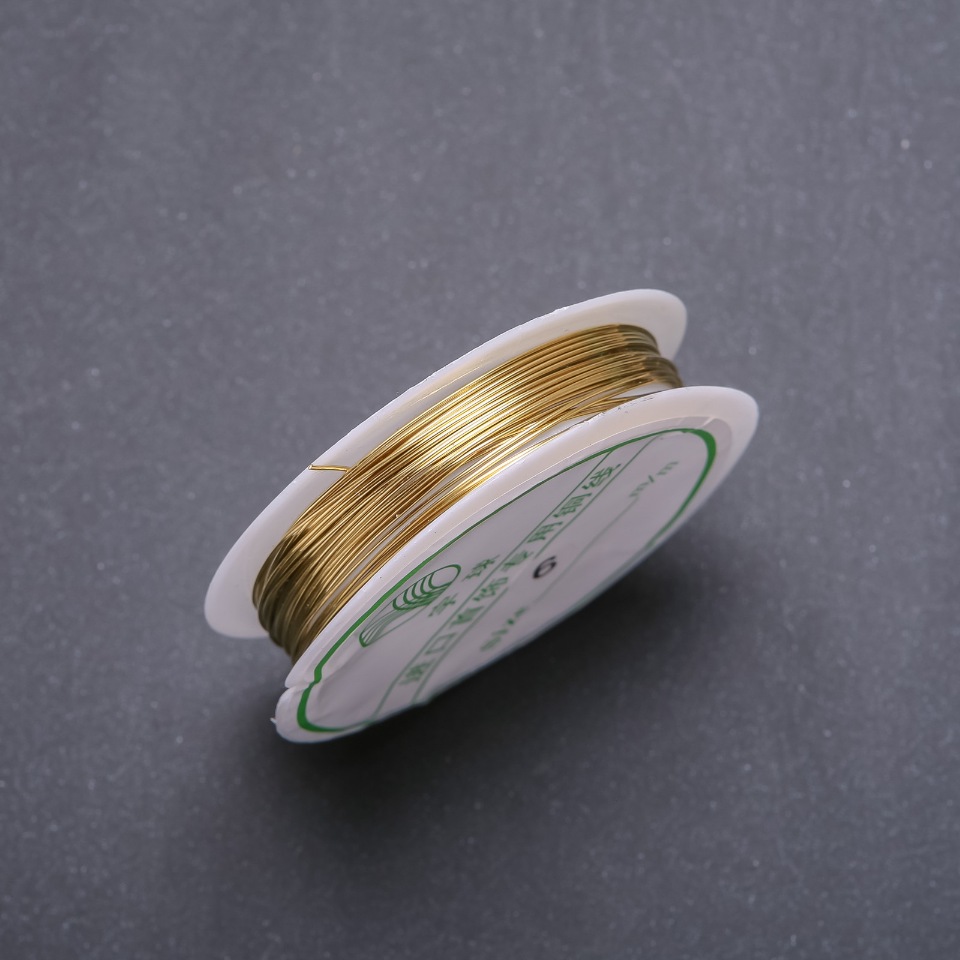 Fir pentru bijuterii galben-lămâie, diametrul 0,6 mm, bobină, lungime 6 m