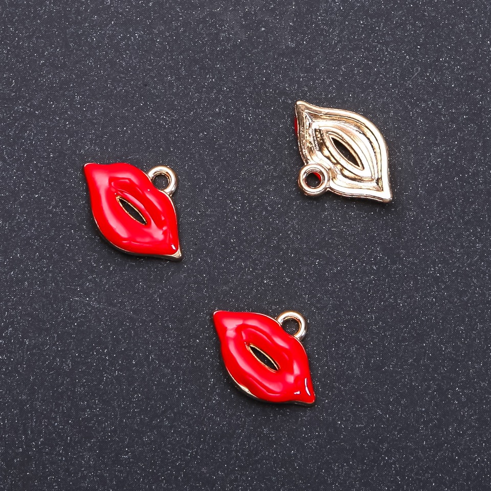 Furnitură pentru pandantiv Sărut, diametrul 18 mm, lungimea 13 mm, diametrul 1,9 mm, ambalare 10 buc. (+/-)