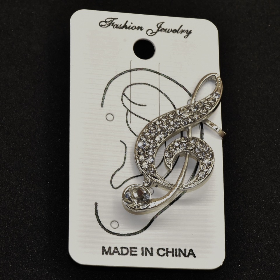 Caf pe ureche, lungime de 42 mm, metal alb