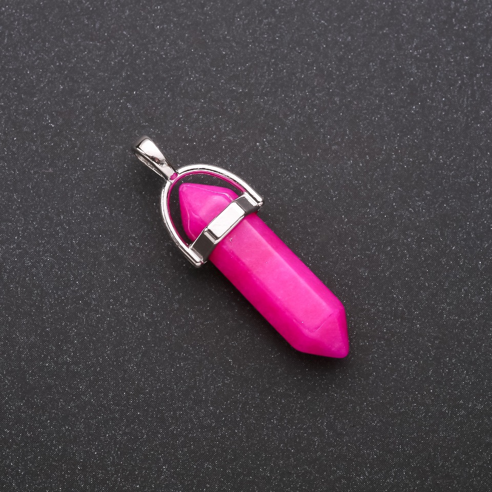 Pandantiv hexagonal «Turmalină» sintetic 8x35x40 mm