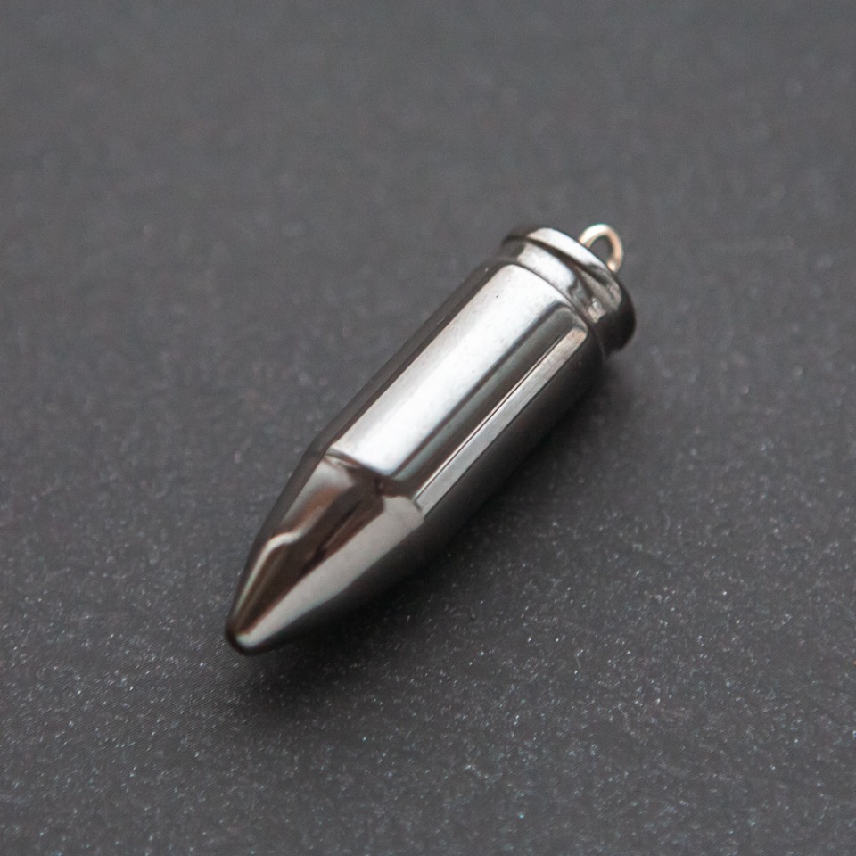 Pandantiv din hematit natural, sferă, diametrul 12×43 mm