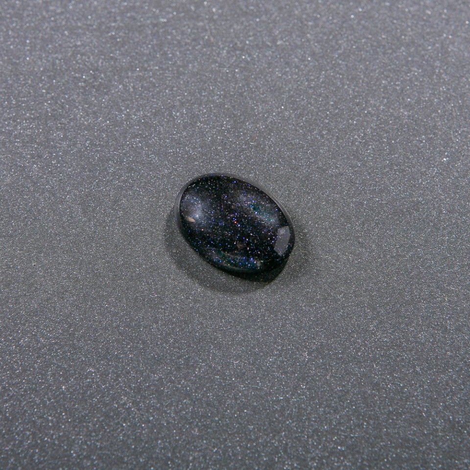 Cabochon din piatră aventurin Noaptea Cairo Nisip albastru 20x15 mm