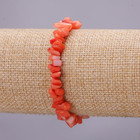 Brățară din sidef nuanțat pe elastic, fragmente de sidef, diametrul de 7 (+/-) mm, lungimea 18 cm