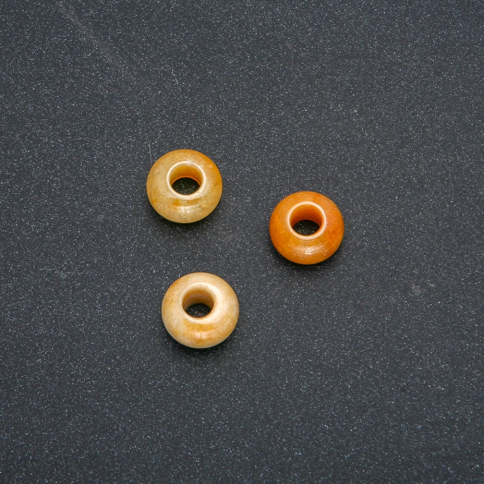 Mărgea Pandora din citrin natural 14x7 mm, diametrul găurii 5,5 mm+