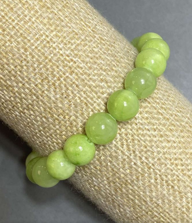 Brățară din onix pe elastic, cu mărgele netede de 10 mm diametru, lungime 18 cm